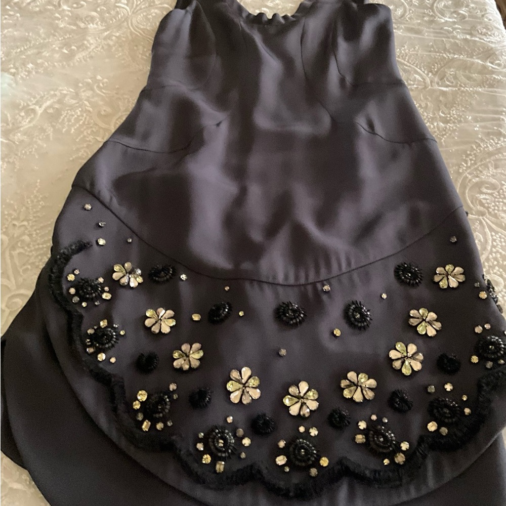 Valentino fitted dress adorned with beautiful bead and rhinestones NWOT
